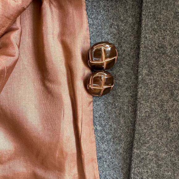 KENNETH COLE Gray Wool Cashmere Blend Belted Sherlock Holmes Style Coat - Picture 7 of 10